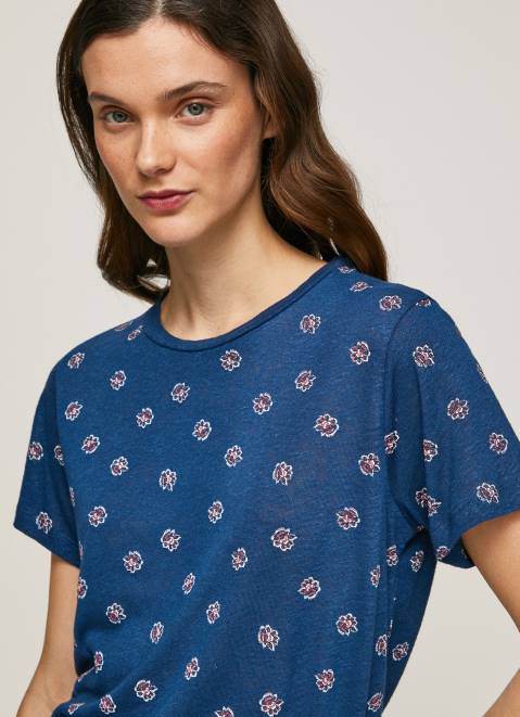 Pepe Jeans Floral Print T-Shirt Women Multi Z22X444