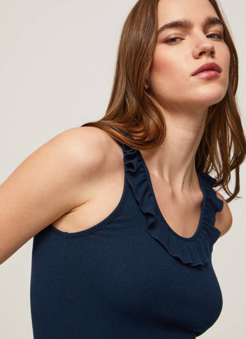 Pepe Jeans Frilled Neckline T-Shirt Women Dulwich Z22X441