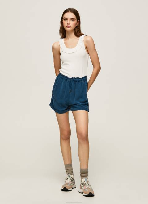 Pepe Jeans Frilled Neckline T-Shirt Women White Z22X390