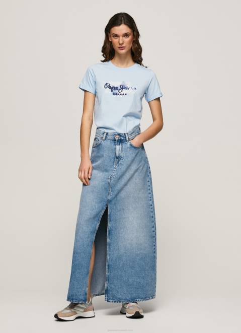 Pepe Jeans Gradient Logo Cotton T-Shirt Women Bay Z22X422