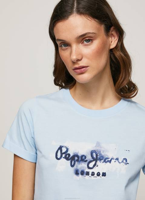 Pepe Jeans Gradient Logo Cotton T-Shirt Women Bay Z22X422