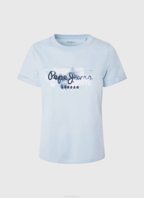 Pepe Jeans Gradient Logo Cotton T-Shirt Women Bay Z22X422