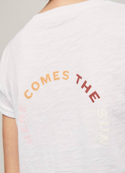 Pepe Jeans Logo Print T-Shirt Women White Z22X381