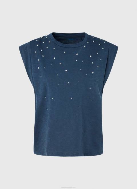 Pepe Jeans Marbled Armhole-Sleeved T-Shirt Women Dulwich Z22X406