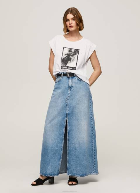 Pepe Jeans Photo Print T-Shirt Women White Z22X387
