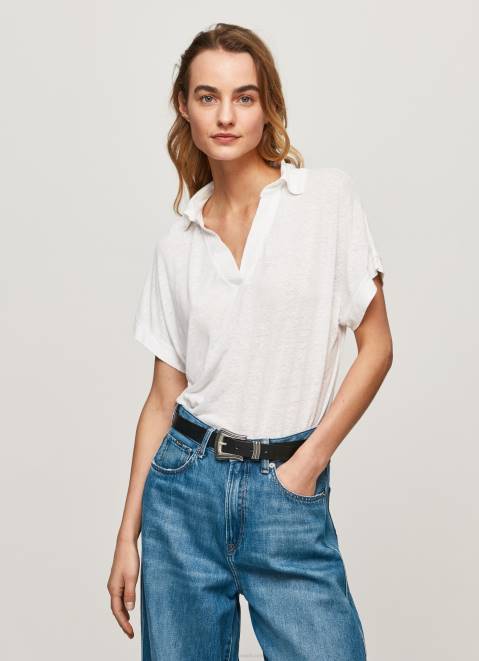 Pepe Jeans Polo Shirt Women White Z22X397