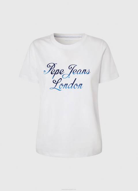 Pepe Jeans Printed Logo Cotton T-Shirt Women White Z22X411