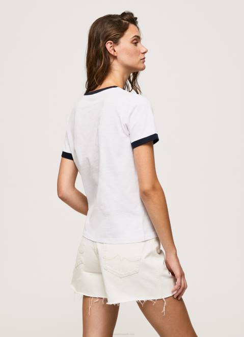 Pepe Jeans Printed Logo Cotton T-Shirt Women White Z22X424
