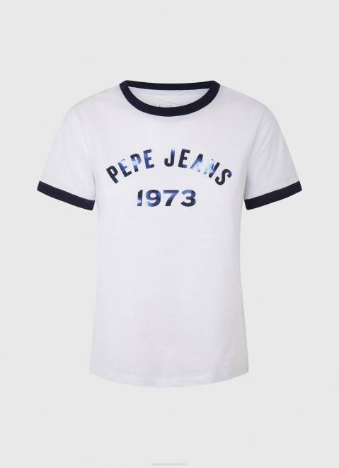 Pepe Jeans Printed Logo Cotton T-Shirt Women White Z22X424