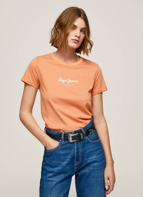 Pepe Jeans Printed T-Shirt Women Peach Z22X455
