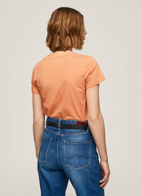 Pepe Jeans Printed T-Shirt Women Peach Z22X455