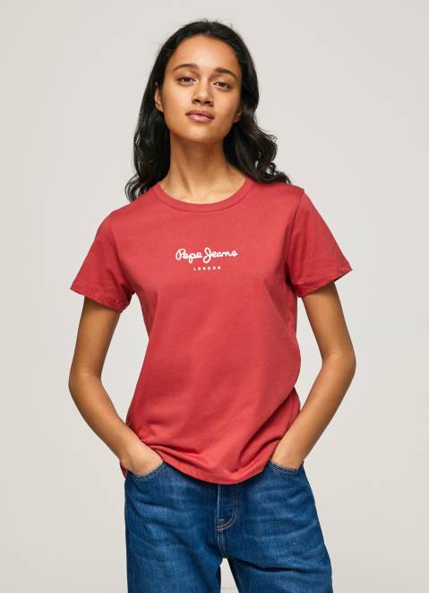 Pepe Jeans Printed T-Shirt Women Studio Red Z22X456
