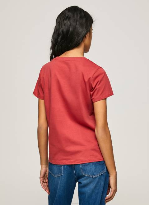 Pepe Jeans Printed T-Shirt Women Studio Red Z22X456