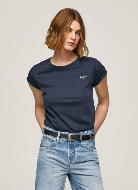 Pepe Jeans Short-Sleeved Cotton T-Shirt Women Dulwich Z22X430