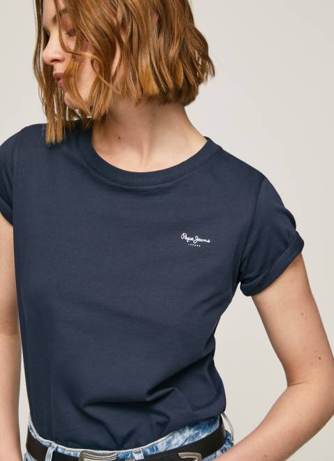 Pepe Jeans Short-Sleeved Cotton T-Shirt Women Dulwich Z22X430
