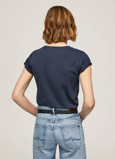 Pepe Jeans Short-Sleeved Cotton T-Shirt Women Dulwich Z22X430