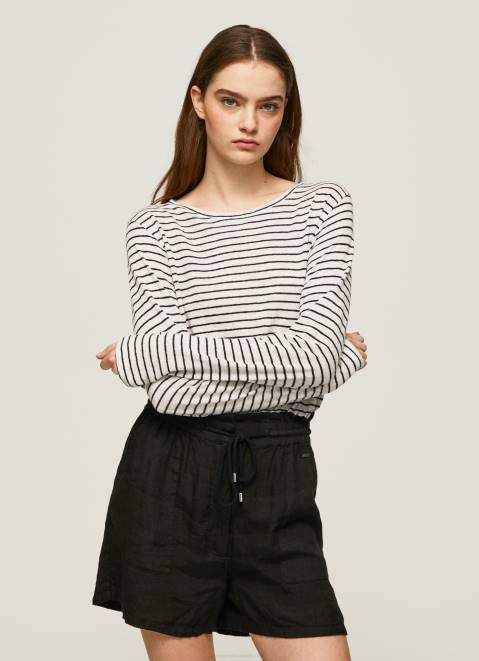 Pepe Jeans Striped Long Sleeved T-Shirt Women Dulwich Z22X436