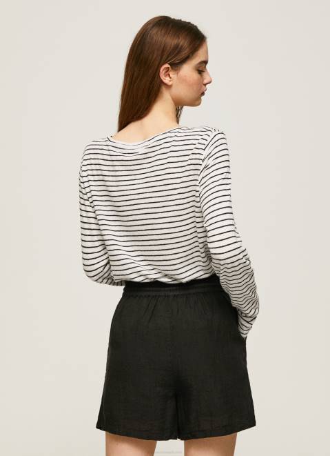 Pepe Jeans Striped Long Sleeved T-Shirt Women Dulwich Z22X436
