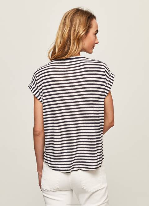 Pepe Jeans Striped Print T-Shirt Women Dulwich Z22X458