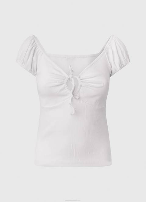 Pepe Jeans Sweetheart Neckline T-Shirt Women White Z22X462