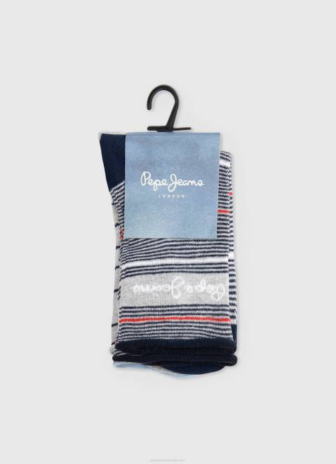 Pepe Jeans 3Pack Striped Socks Women Multi Z22X564
