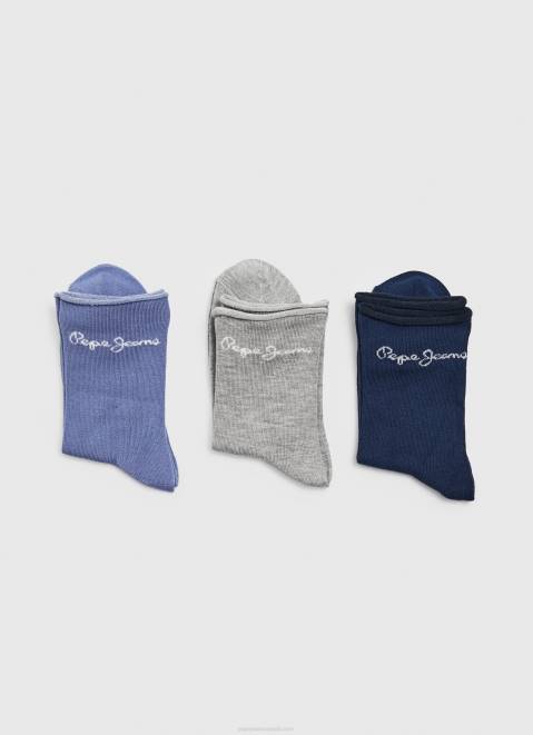 Pepe Jeans Adelle 3-Pack Socks Women Navy Z22X563