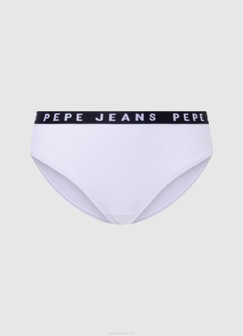 Pepe Jeans Classic Panty With Printed Logo Women White Z22X537