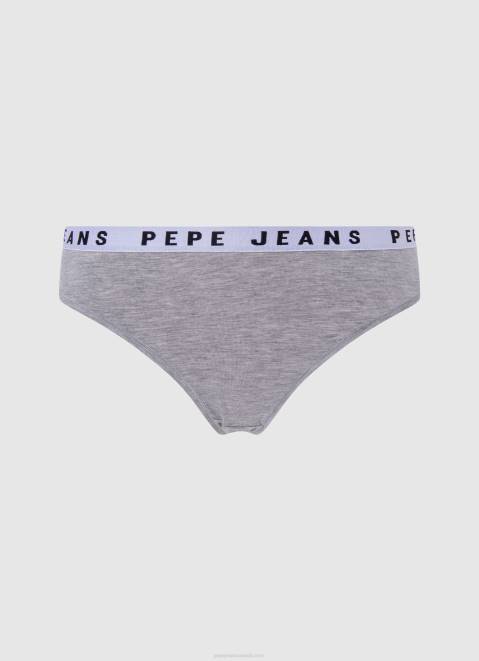 Pepe Jeans Classic Thong With Printed Logo Women Grey Marl Z22X568