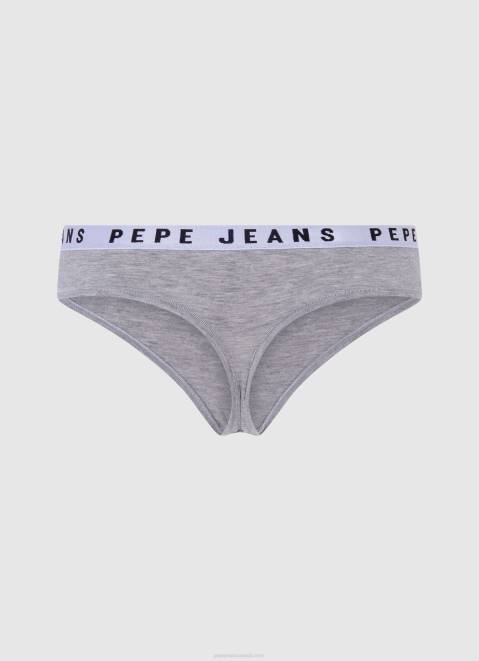 Pepe Jeans Classic Thong With Printed Logo Women Grey Marl Z22X568
