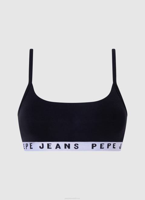 Pepe Jeans Cotton Sports Bra Women Black Z22X567