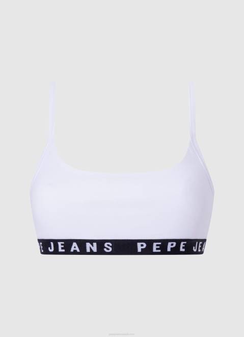 Pepe Jeans Cotton Sports Bra Women White Z22X536