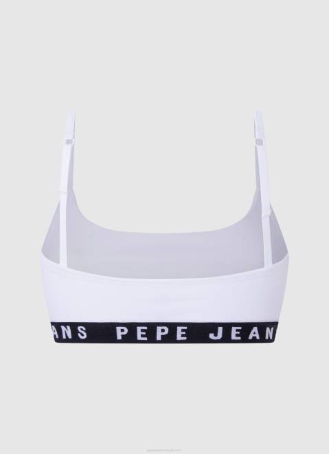 Pepe Jeans Cotton Sports Bra Women White Z22X536
