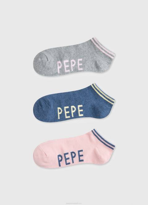 Pepe Jeans Sandi 3-Pack Socks Women Pale Pink Z22X555