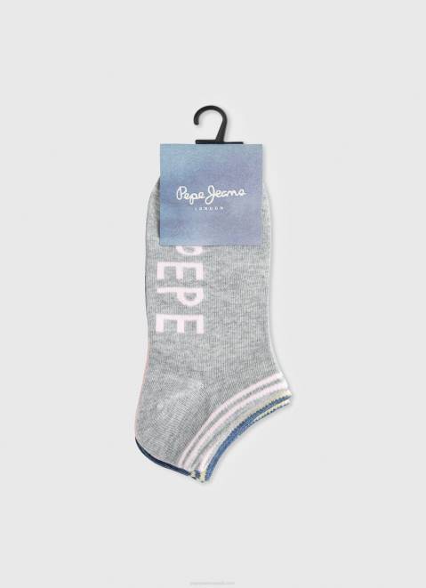 Pepe Jeans Sandi 3-Pack Socks Women Pale Pink Z22X555