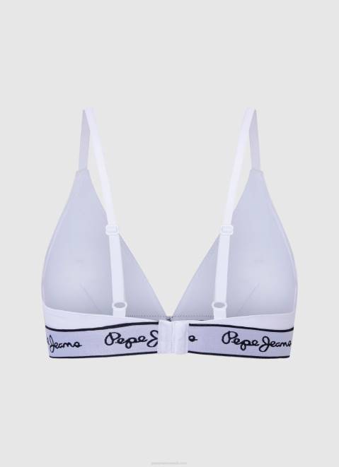 Pepe Jeans Stretchy Cotton Bra Women White Z22X540