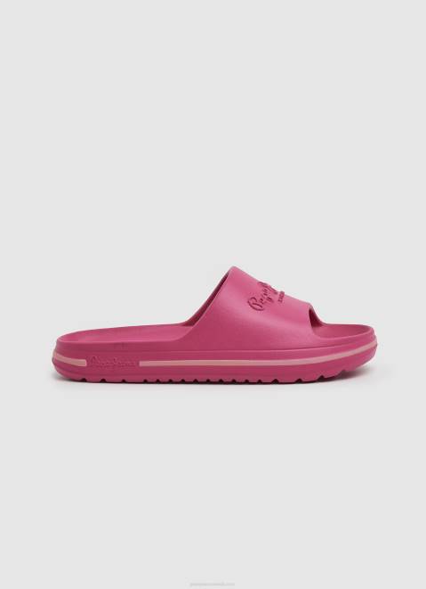Pepe Jeans Beach Slide Flip Flops Women Bright Rose Z22X695