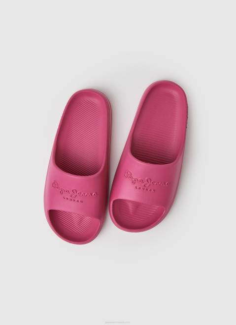 Pepe Jeans Beach Slide Flip Flops Women Bright Rose Z22X695
