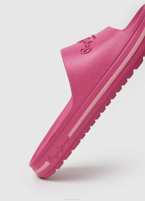 Pepe Jeans Beach Slide Flip Flops Women Bright Rose Z22X695
