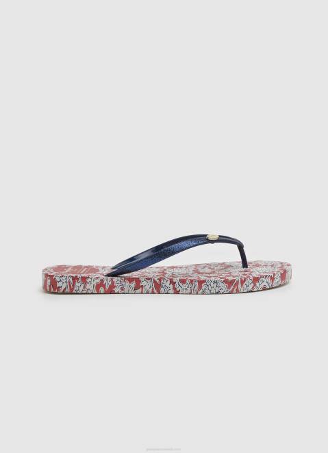 Pepe Jeans Floral Rake Beach Flip Flops Women Red Z22X702
