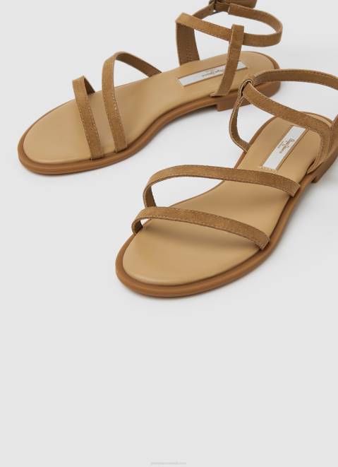 Pepe Jeans Hayes Folk Suede Flat Sandals Women Hide Z22X668