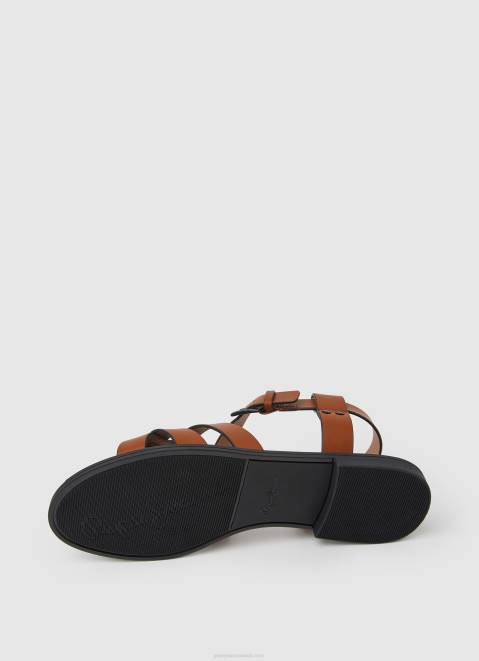Pepe Jeans Hayes Rome Flat Sandals Women Cognac Z22X655