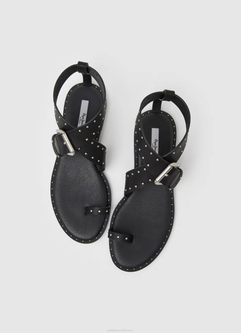 Pepe Jeans Hayes Trend Flat Sandals Women Black Z22X656
