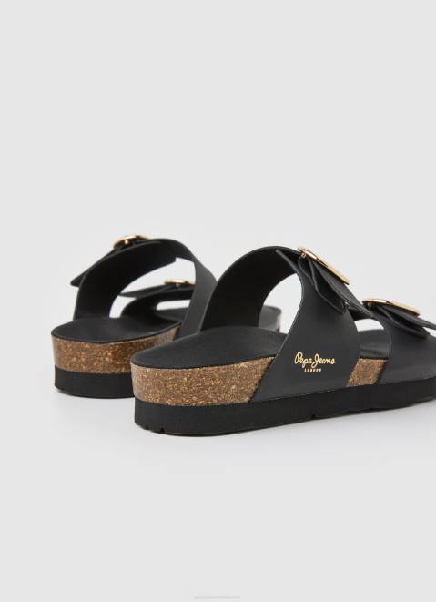 Pepe Jeans Oban Anatomical Sandals Women Black Z22X653