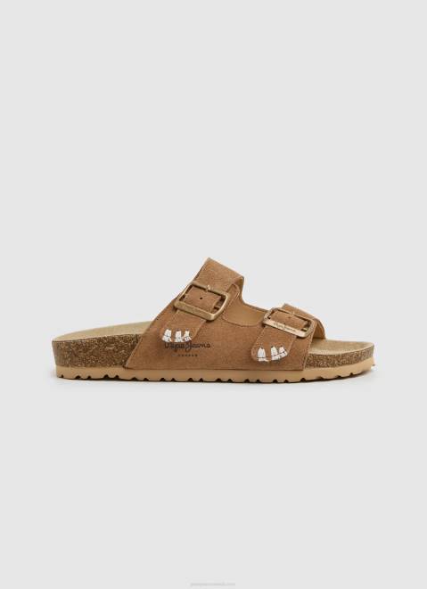 Pepe Jeans Oban Etnic Leather Sandals Women Tobacco Z22X673