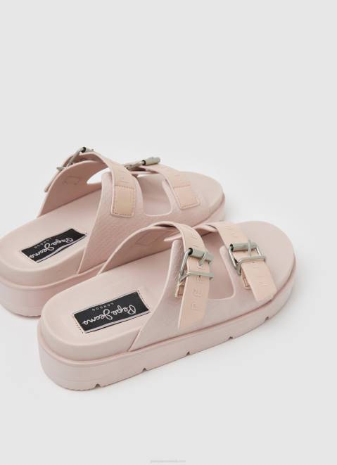 Pepe Jeans Pola Park Double Buckle Sandals Women Light Pink Z22X669