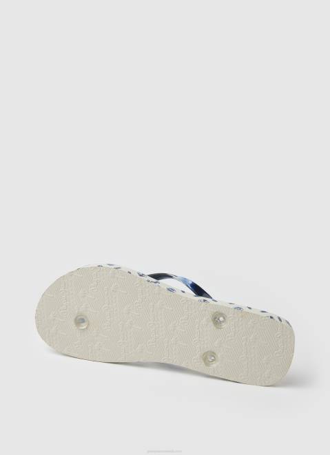 Pepe Jeans Rake Blue Beach Beach Flip Flops Women Mousse Z22X699