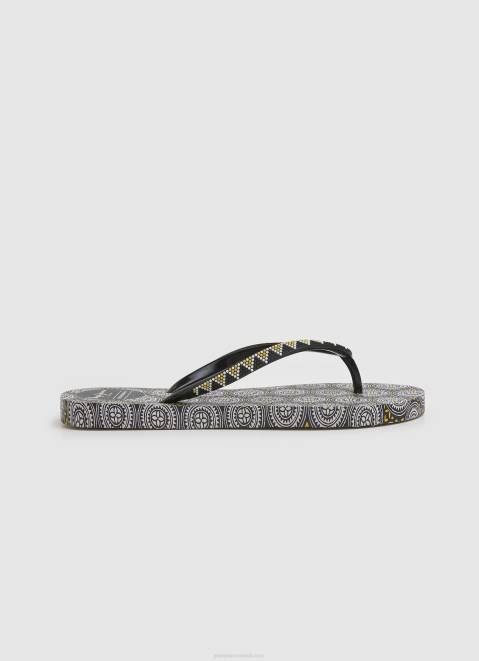 Pepe Jeans Rake Coin Beach Flip Flops Women Black Z22X704