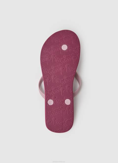 Pepe Jeans Rake Play Beach Flip Flops Women Dusty Red Z22X698