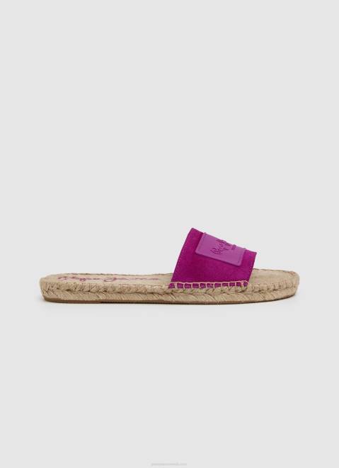 Pepe Jeans Siva Berry Leather Sandals Women Light Plum Z22X680