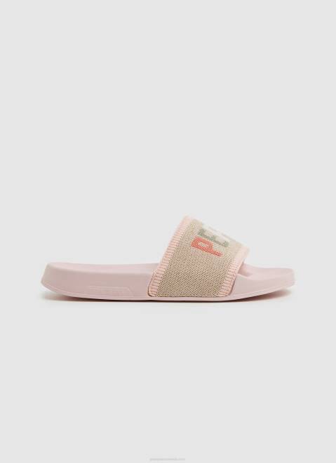 Pepe Jeans Slider Knit Beach Flip Flops Women Light Pink Z22X693